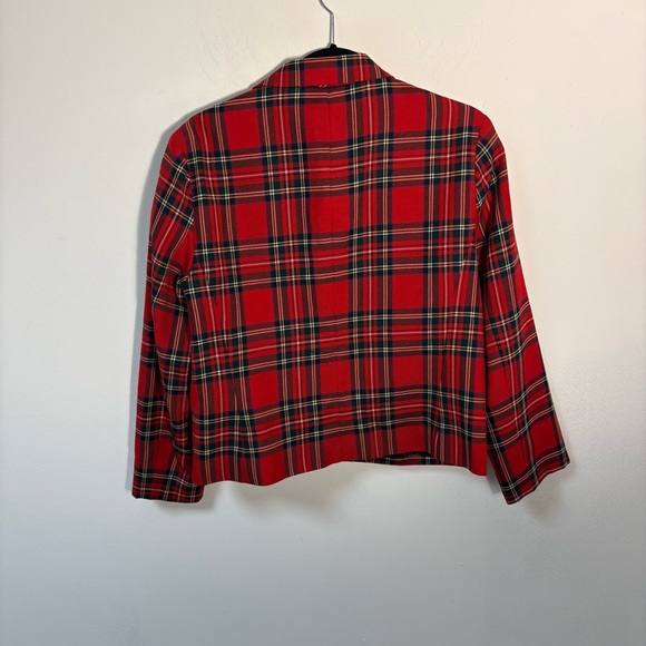 Vintage Pendleton Women's Red Plaid Jacket 100% Virgin Wool Lined Size 12 - Picture 2 of 11